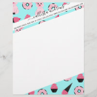 Cute Pink Mint Piggy Doughnut Ice Cream Cone Patte