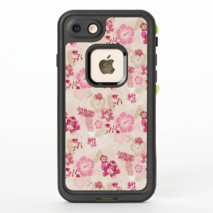 Cute pink modern flowers pattern