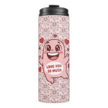 Cute Pink Monster Love You So Much Art