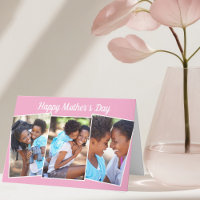 Cute Pink Mother's Day Photo Collage from Daughter