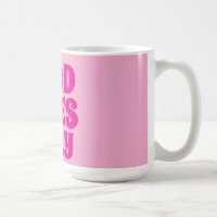 cute pink mug that just instantly makes you smile