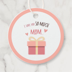 Cute Pink Mum Gift Tag for Mother’s Day