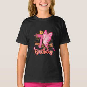 Cute Pink 'My 7th Birthday' Princess Gift Tee
