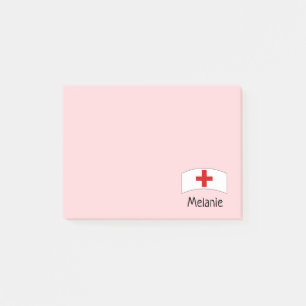 Cute Pink Nurse Personalized Post-it Notes
