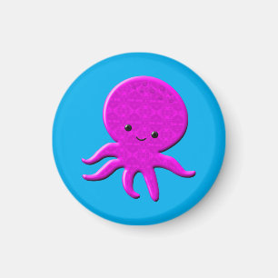 Cute Pink Octopus Magnet
