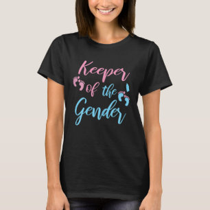 Cute Pink Or Blue Gender Reveal Keeper Of The Gend T-Shirt