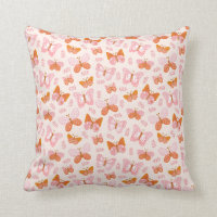 Cute Pink Orange Boho Butterfly Pattern