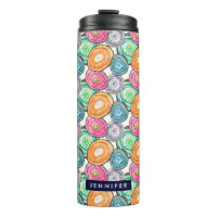 Cute pink orange green geode pattern personalised