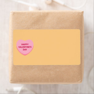 Cute pink orange heart blank Valentine's Day