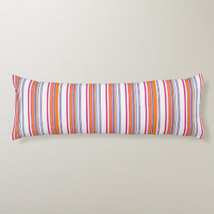 Cute pink orange stripes body cushion