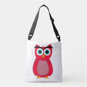 Cute Pink Owl Crossbody Bag