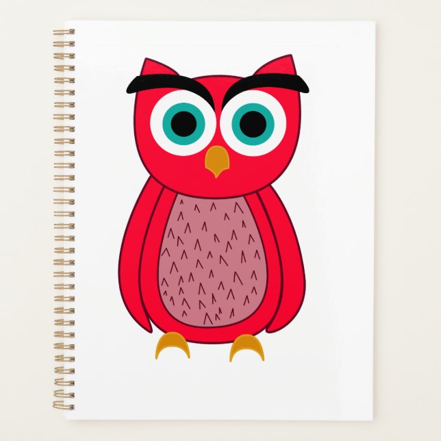 Cute Pink Owl Planner (Front)