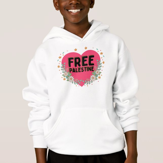 cute pink Palestine heart graphic design (Front)