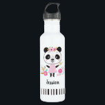 Cute Pink Panda 710 Ml Water Bottle<br><div class="desc">A cute pink panda water bottle. Great for everyday,  or for back to school essentials. Personalise it with your girl's name.
Also makes a fun birthday gift,  or birthday party favour. Designed for you by Blackberry Boulevard.</div>