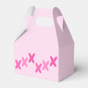 Cute Pink Pattern Valentine's Day Party Favour Box