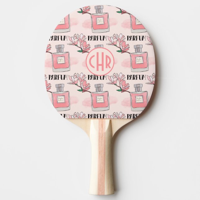 Cute Pink Perfumes | Parfum | Floral | Monogram Ping Pong Paddle (Front)
