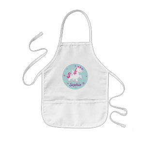 Cute Pink Personalised Magical Unicorn Apron