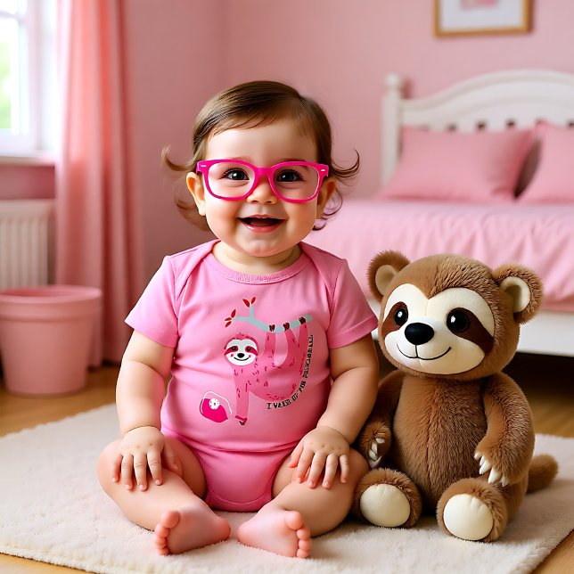  Cute Pink pickleball sloths 🦥 Baby Bodysuit (Cute Pink pickleball sloths 🦥 Baby Bodysuit)