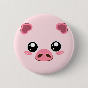 Cute pink Pig bage 6 Cm Round Badge