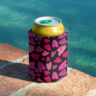 Cute Pink Pig Pattern Can Cooler