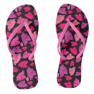 Cute Pink Pig Pattern Jandals