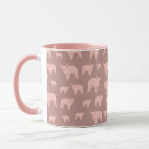 Cute Pink Pig Pattern Mug