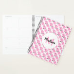 Cute Pink Pig Pattern Personalised Adorable Animal Planner<br><div class="desc">Cute Pink Pig Pattern Personalised Adorable Animal Planner. Monogram and personalise in white circle. Cute pig pigs pattern. www.SamAnnDesigns.com</div>