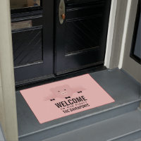 Cute Pink Pig Welcome to our Pigsty