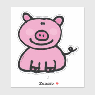 cute pink piggy cartoon