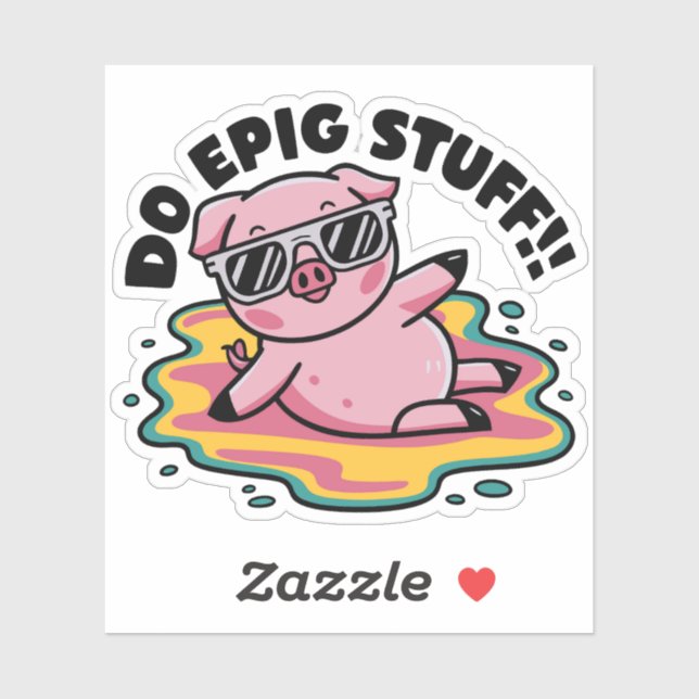 Cute Pink Piggy Puns Do Epig Stuff (Sheet)