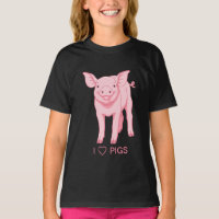 Cute Pink Piglet I Love Pigs