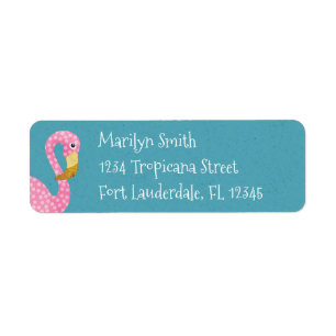 Cute Pink Polka Dot Flamingo
