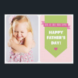 Cute Pink Polka Dots | Father's Day Flat Card<br><div class="desc">Fun and whimsical Father's day card. Similar items are available.</div>