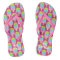 Cute pink popsicle print custom beach flip flops
