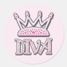 Cute Pink Printed Pearls Diva Princess Crown