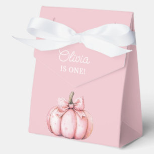 Cute Pink Pumpkin Girl 1st Birthday  Favour Box