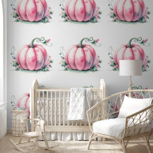 Cute Pink Pumpkin Pattern Wallpaper