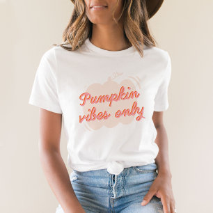 Cute Pink Pumpkin Vibes T-Shirt
