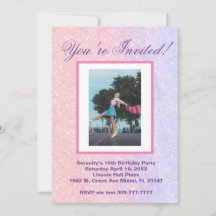 Cute Pink & Purple Birthday Party Glitter