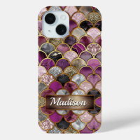 Cute pink purple gold mermaid scales 