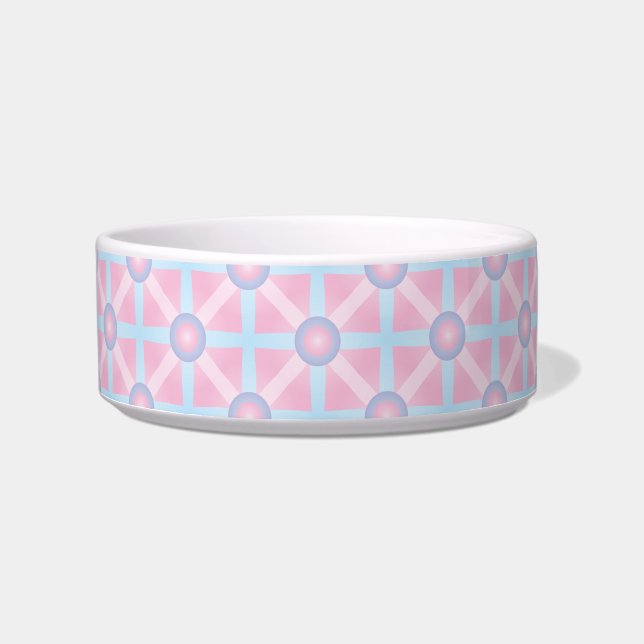 Cute Pink, Purple & Light Blue Pattern Bowl (Front)