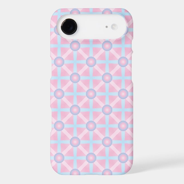 Cute Pink, Purple & Light Blue Pattern Case-Mate iPhone Case (Back)
