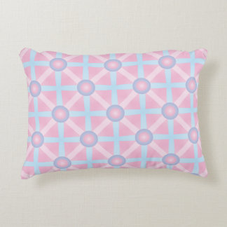 Cute Pink, Purple & Light Blue Pattern Decorative Cushion
