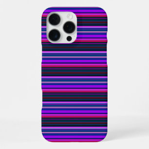 Cute pink purple stripes iPhone 16 pro max case