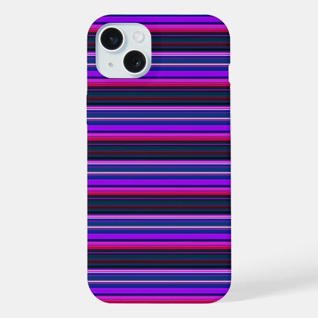 Cute pink purple stripes iPhone case (Back)