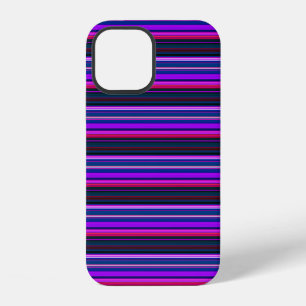 Cute pink purple stripes iPhone 12 case