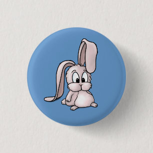Cute Pink Rabbit Cartoon 3 Cm Round Badge