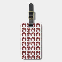 Cute Pink Red Elephants Pattern CUSTOMIZED