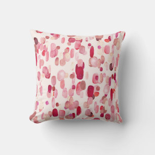 Cute Pink Red Spots Seamless Cushion