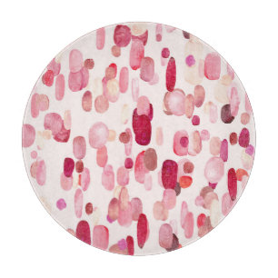 Cute Pink Red Spots Seamless Cutting Board